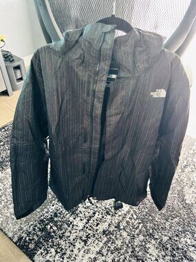 The North Face GORE-TEX PacLite Hooded Rain Jacket Black Gray Men's Large